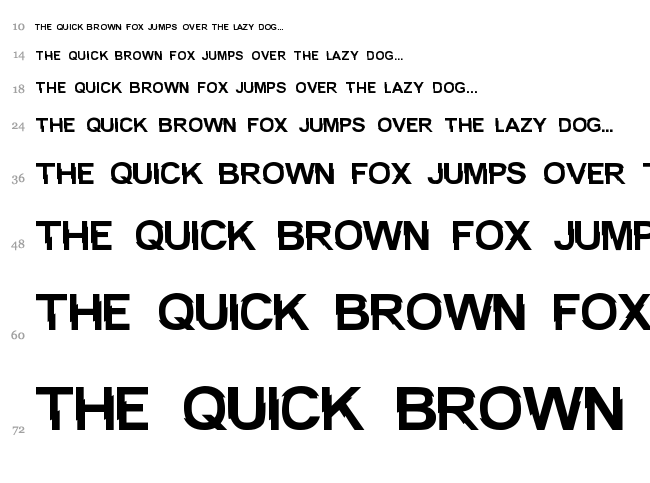 NHL Wild font waterfall